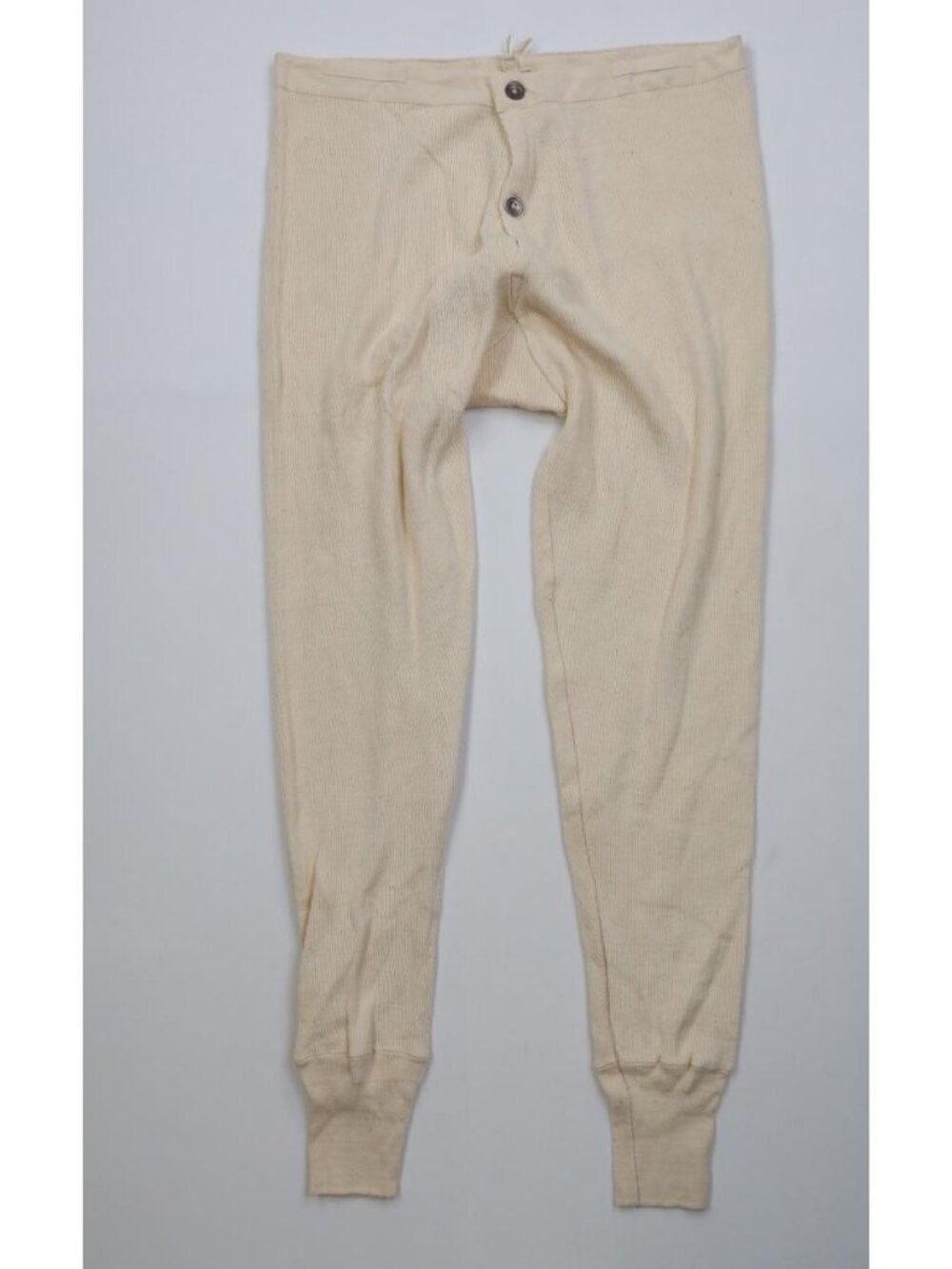 Vtg 50s 60s Swedish Military Mens 4 US Small Medium Thermal Ribbed Knit Pants